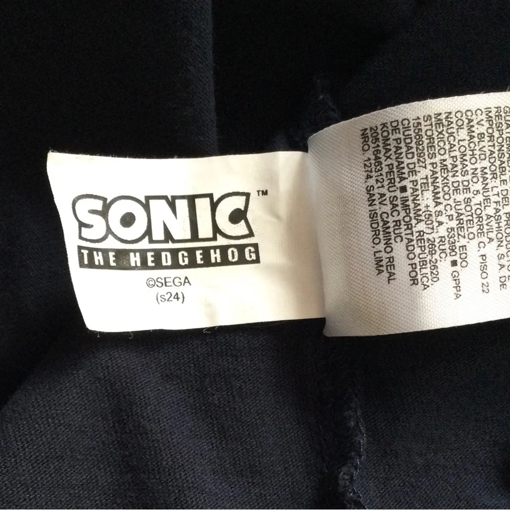 Old Navy Boy’s Size Large (10-12) Sonic 'Top Speed' Navy Graphic Tee